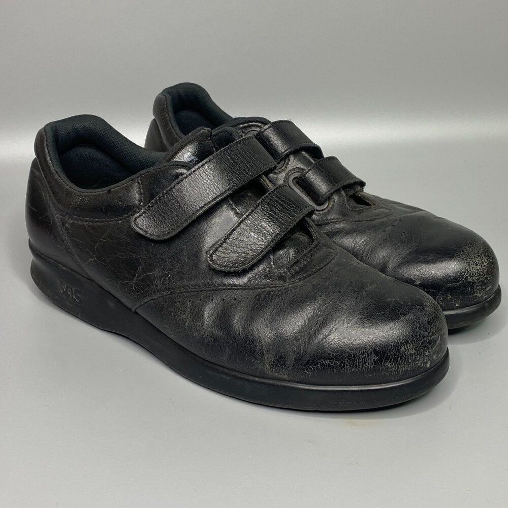 Women's SAS Black Leather Comfort Shoe Seniors Size 7
